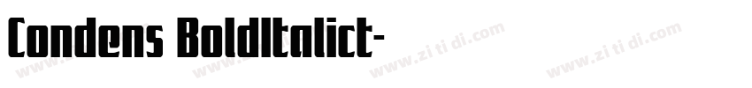 Condens BoldItalict字体转换